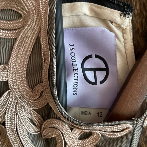 JS Collections black w beige lace  size 12 - Picture 3 of 7